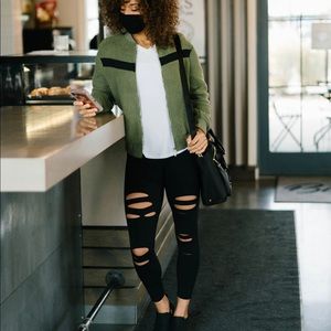 Zyia Black Slash Luxe Hi-Rise 7/8 24" 6-8/8-10